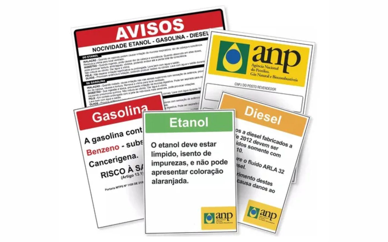 Placas e adesivos de regulação
