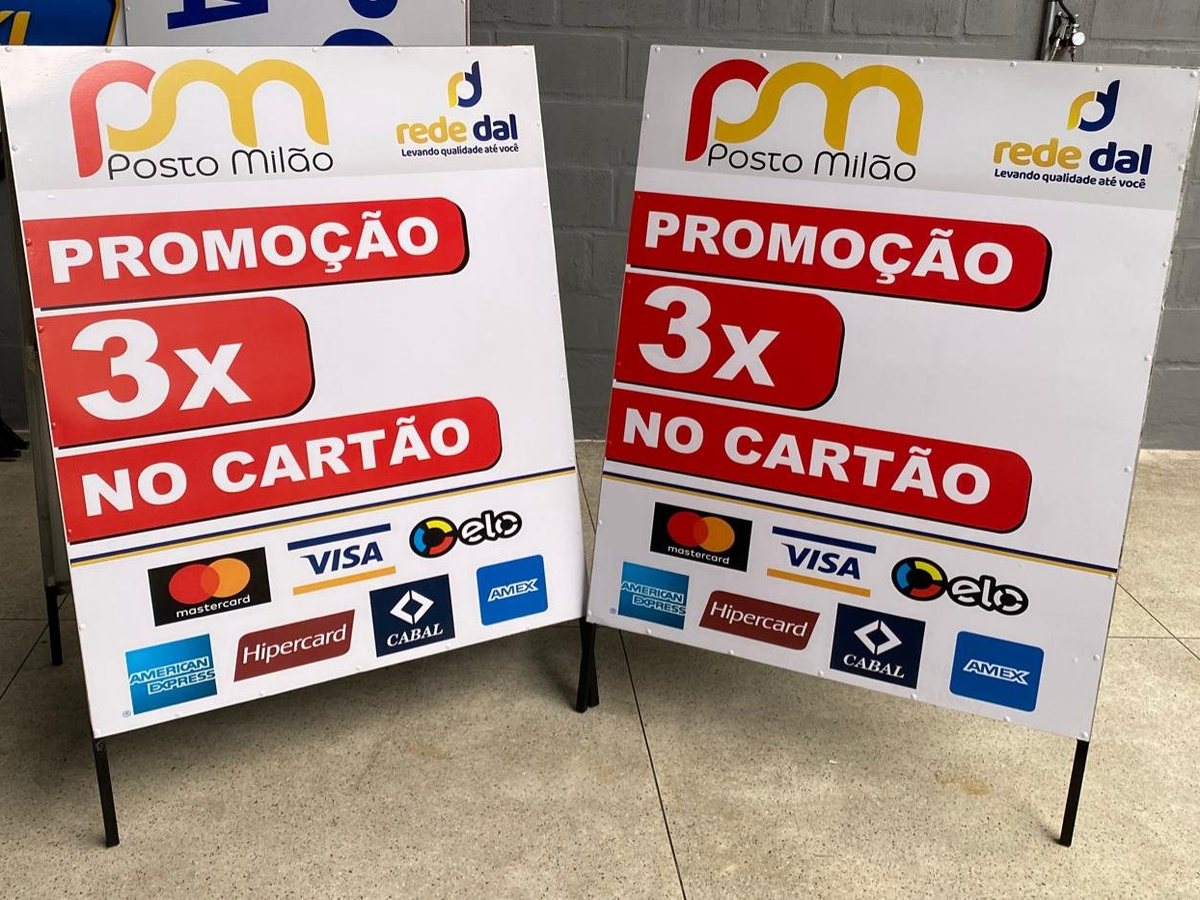 Cavaletes de preço e promoção