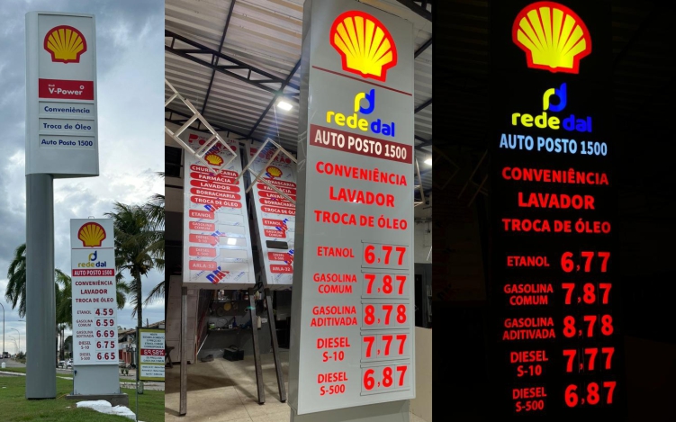 Placa de Preço - Posto 1500 - Rede Dal