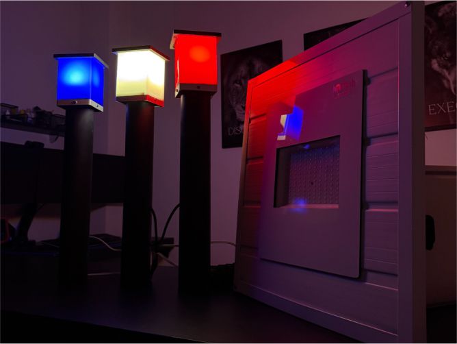 Balizadores  e Luminária.