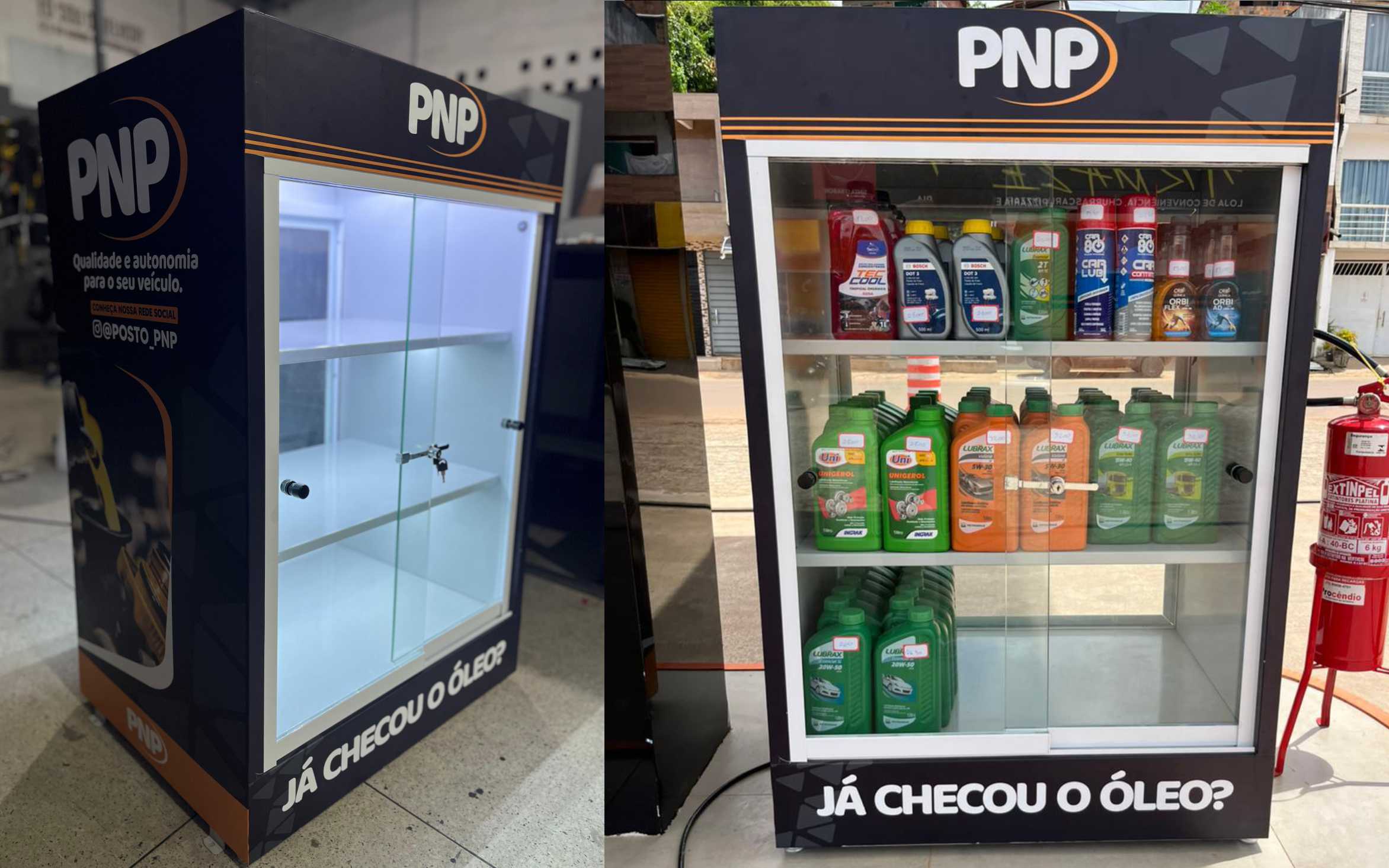 Posto Nilo Peçanha - Expositor com Iluminação - 1,2 Metros
