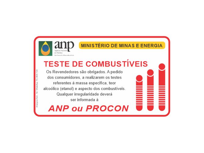  Adesivo - Teste de Combustíveis