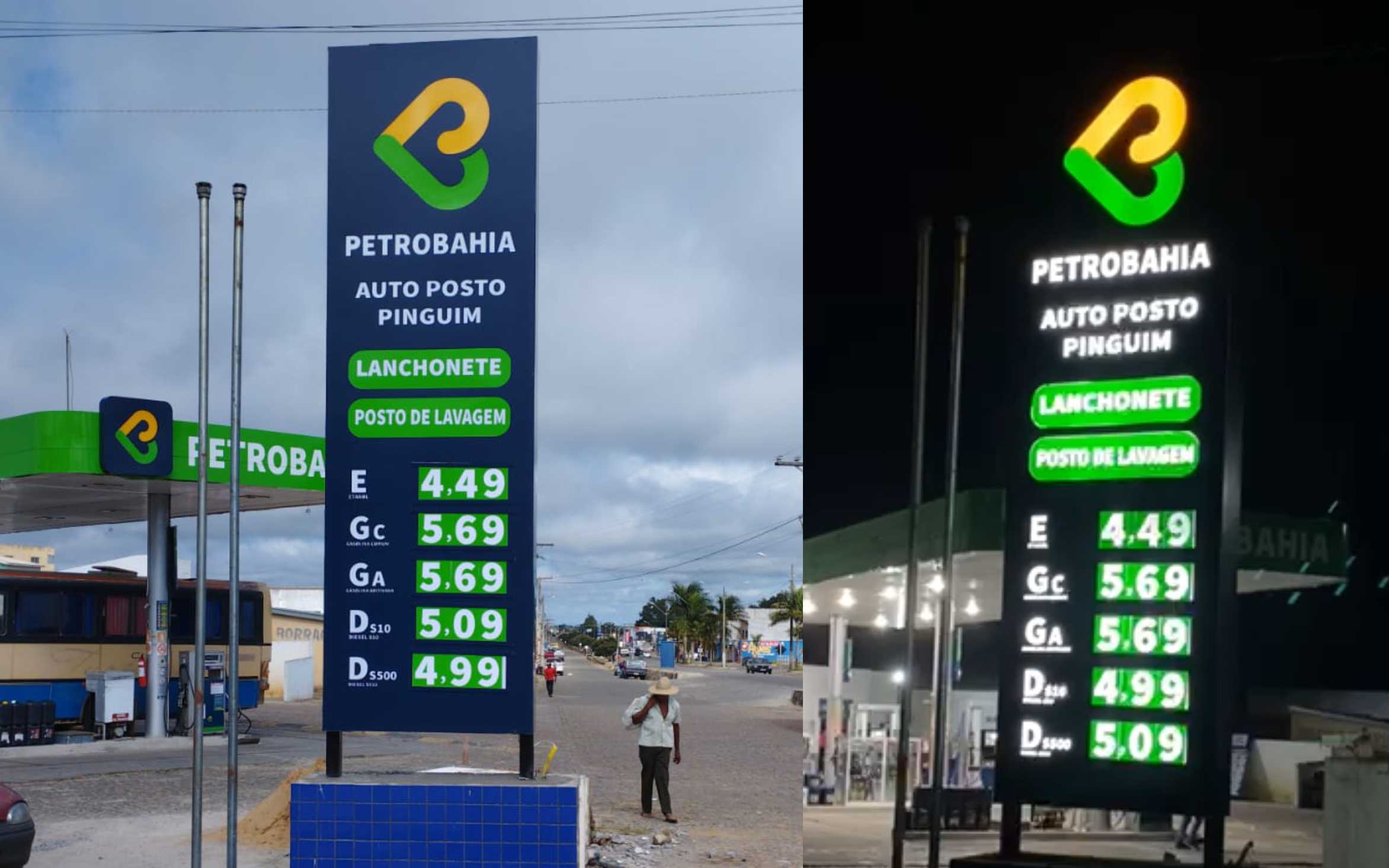 Placa de Preço Posto Pinguim - Petrobahia