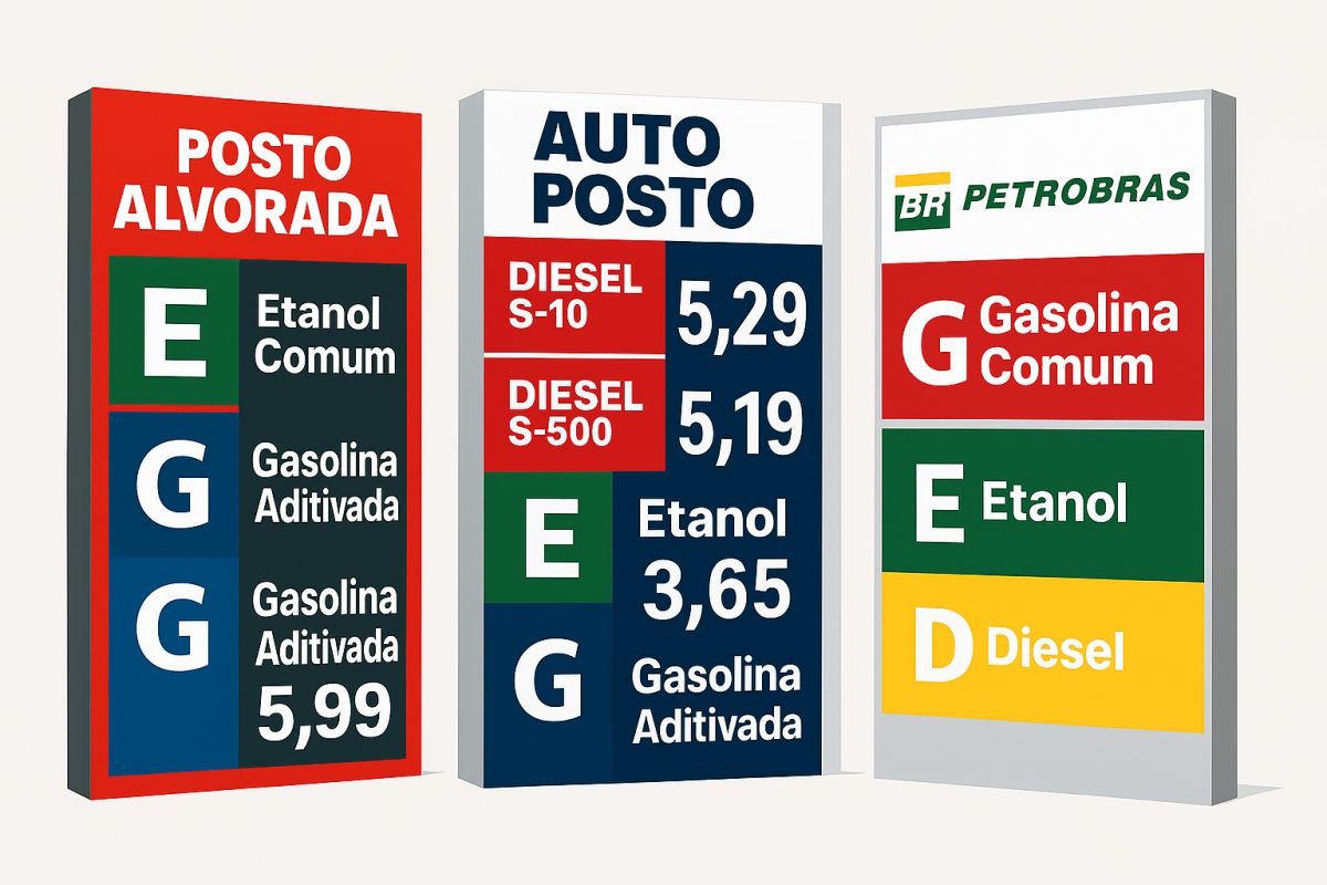 Placas de preço